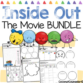 Preview of Inside Out the Movie Companion BUNDLE | Worksheets, Activities, Flip Books | SEL