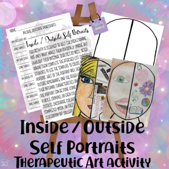 Preview of Inside Outside Self Portraits - Therapeutic Art Activity