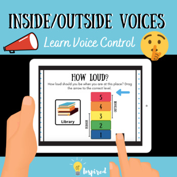 Preview of Inside/Outside Voices Learning Volume Control for SPED/OT/Autism Boom Cards