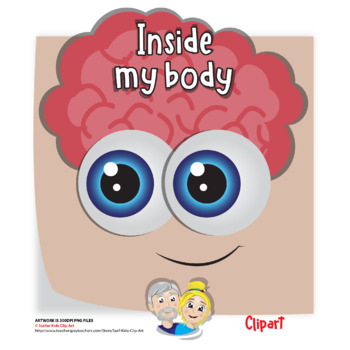 Preview of Inside my body clip art for classroom and distance learning
