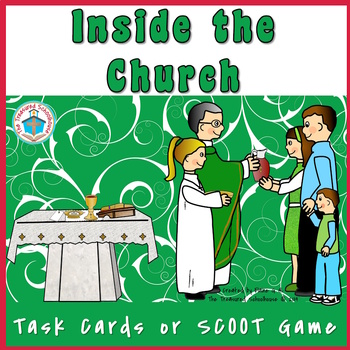 Preview of Inside the Church Task Cards or SCOOT Game
