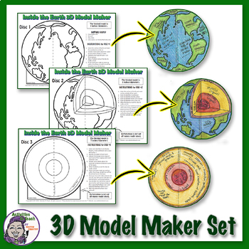 layers of the earth 3d model