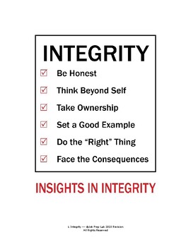 Preview of Insights in Integrity Video Link and Activities