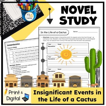 Preview of Insignificant Events in the Life of a Cactus Novel Study Questions/Book Projects