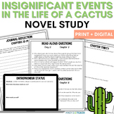 Insignificant Events in the Life of a Cactus Novel Study