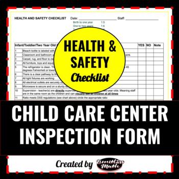 Preview of Inspection Form | Health and Safety Checklist for Childcare Centers