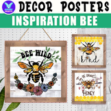 Inspiration Bee Posters Positive Life Motivation Classroom