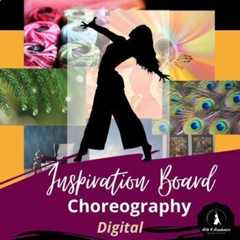 Preview of Inspiration Board Choreography DIGITAL Activity for High School 9-12 Dance NCAS
