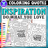 Inspiration Do What You Love Coloring Page Positive Classr