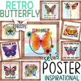 Inspiration Retro Pastel Butterfly Posters Set3 - Classroom Decor