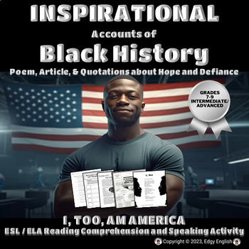 Preview of BLACK HISTORY MONTH | NO PREP ESL ELA READING COMPREHENSION | SPEAKING ACTIVITY