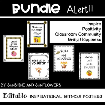 Preview of Inspirational Bitmoji Poster BUNDLE