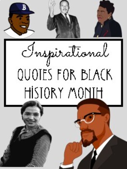 Preview of Inspirational Black History Month Quotes - Bulletin Board