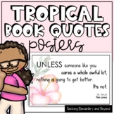 Inspirational Book Quotes Printable Tropical Theme