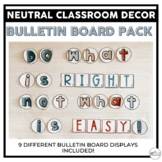 Inspirational Bulletin Boards| Neutral Classroom Decor