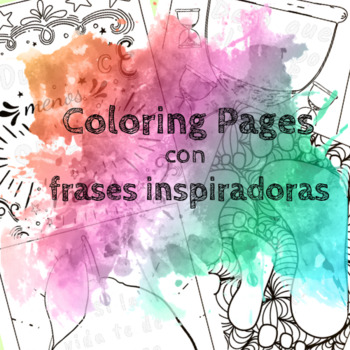 Inspirational Coloring Pages in Spanish (14 pages) by Infinite Imagination