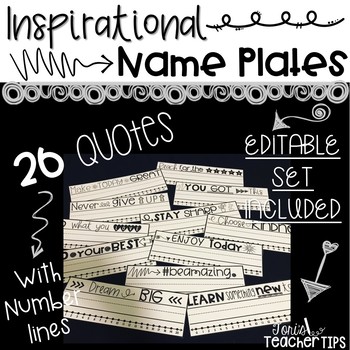 Inspirational Desk Name Plates With Number Line By Tori S Teacher