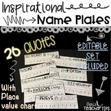 Inspirational Desk Name Plates~ with place value