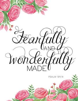 Inspirational Graduation or Mother's Day Quote: Fearfully & Wonderfully ...