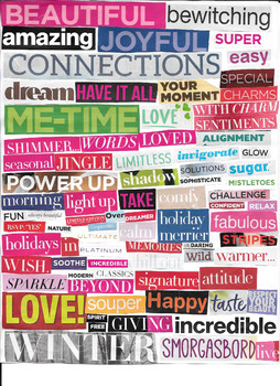 nice words collage