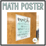 Math Poster - Use for Bulletin Boards or Classroom Decor