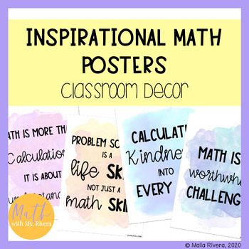 Preview of Inspirational Math Quotes | Classroom Posters | Classroom Decor