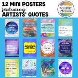 Inspirational Mini Posters Featuring Artists' Quotes