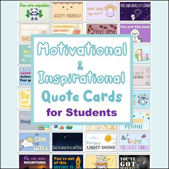 Preview of Inspirational & Motivational Cards for Students