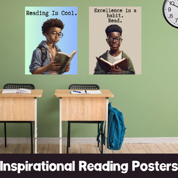 Preview of Inspirational Motivational Classroom Decoration Reading Posters