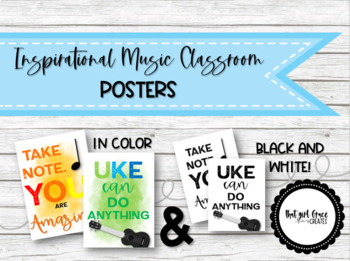 Preview of Inspirational Music Classroom Posters