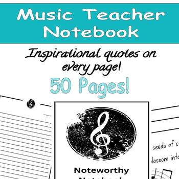Preview of Inspirational Music Notebook for Teachers