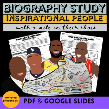 Preview of Inspirational People Biography Research Black History Month Biography Project