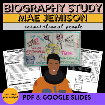 Preview of Inspirational People Biography Research Mae Jemison Biography Project