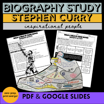 Preview of Inspirational People Biography Research Stephen Curry Biography Project