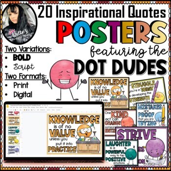 Preview of Inspirational Posters featuring DOT DUDES (Print and Digital)