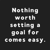 Inspirational Quote: Nothing Worth Setting a Goal for