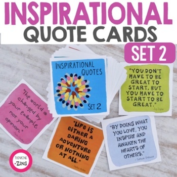 Inspirational Quote Cards Complete Set (Bundle) by Thinking Zing Counseling