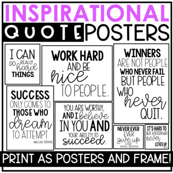 Inspirational Quote Posters by Teach to Love Learning | TpT