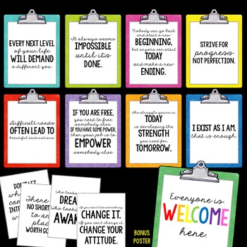 Inspirational Quote Posters - Classroom Decor by The Speech Team
