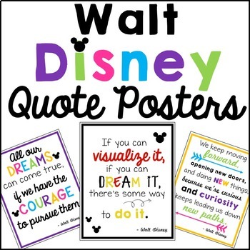 Preview of Inspirational Quote Posters- Walt Disney