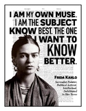 Inspirational Quote Wall Art PDF - Frida Kahlo "My Own Muse" v. 1