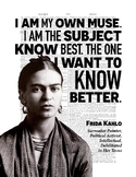 Inspirational Quote Wall Art PDF - Frida Kahlo "My Own Muse" v. 2