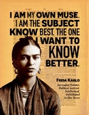 Inspirational Quote Wall Art PDF - Frida Kahlo "My Own Muse" v. 3