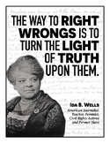 Inspirational Quote Wall Art PDF - Ida B. Wells "Light of 