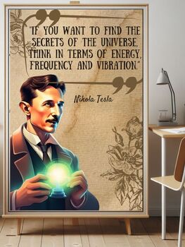 Preview of Inspirational Nikola Tesla Quote - Educational Poster for Classroom Decor and Sc