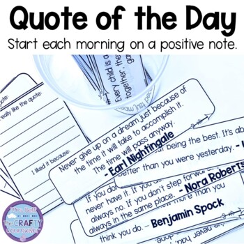 Preview of Inspirational Quote of the Day | Daily Quick Write Ideas