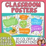 Inspirational Quotes Posters - 20 Colorful Classroom Decor