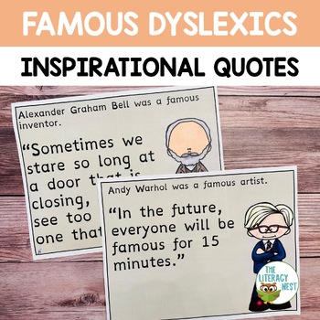 Preview of Inspirational Quotes ~Famous Dyslexics Posters~