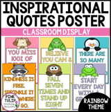 Rainbow Themed Inspirational Quotes Posters - Classroom Decor