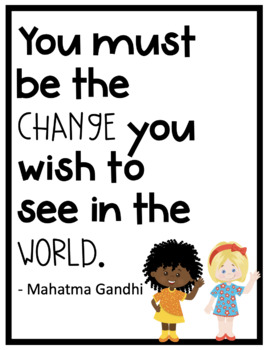 Inspirational Quotes Posters Multicultural Kids by Early Bird Elementary